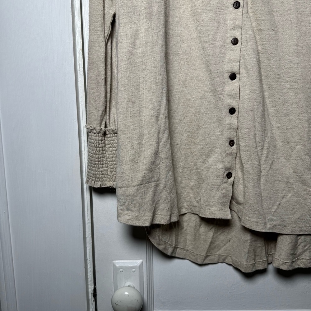 Free People Beach Women's Promenade Mini Shirt Dress Shapeless Natural XS - Picture 8 of 15
